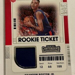 Panini Clippers Brandon Boston Jr. Card with Red and Blue Accents